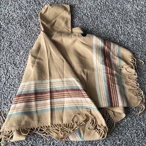 NWT Saks Fifth Ave fringed poncho